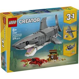LEGO LEGOR Creator Veszedelmes cápa egy kincsesládával, játék 31381 LEGO_31381 small
