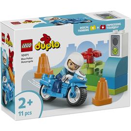 LEGO LEGOR DUPLOR Városi kalandok Kék rendőrségi motorkerékpár játékkészlet 10471 LEGO_10471 small