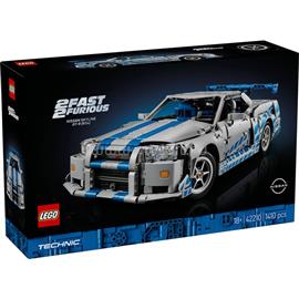 LEGO LEGOR Technic 2 Fast 2 Furious Nissan Skyline GT-R (R34) autómodellszett 42210 LEGO_42210 small