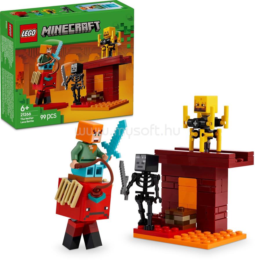 LEGO Minecraft Csata az alvilági lávatónál gamerjáték gyerekeknek 21266