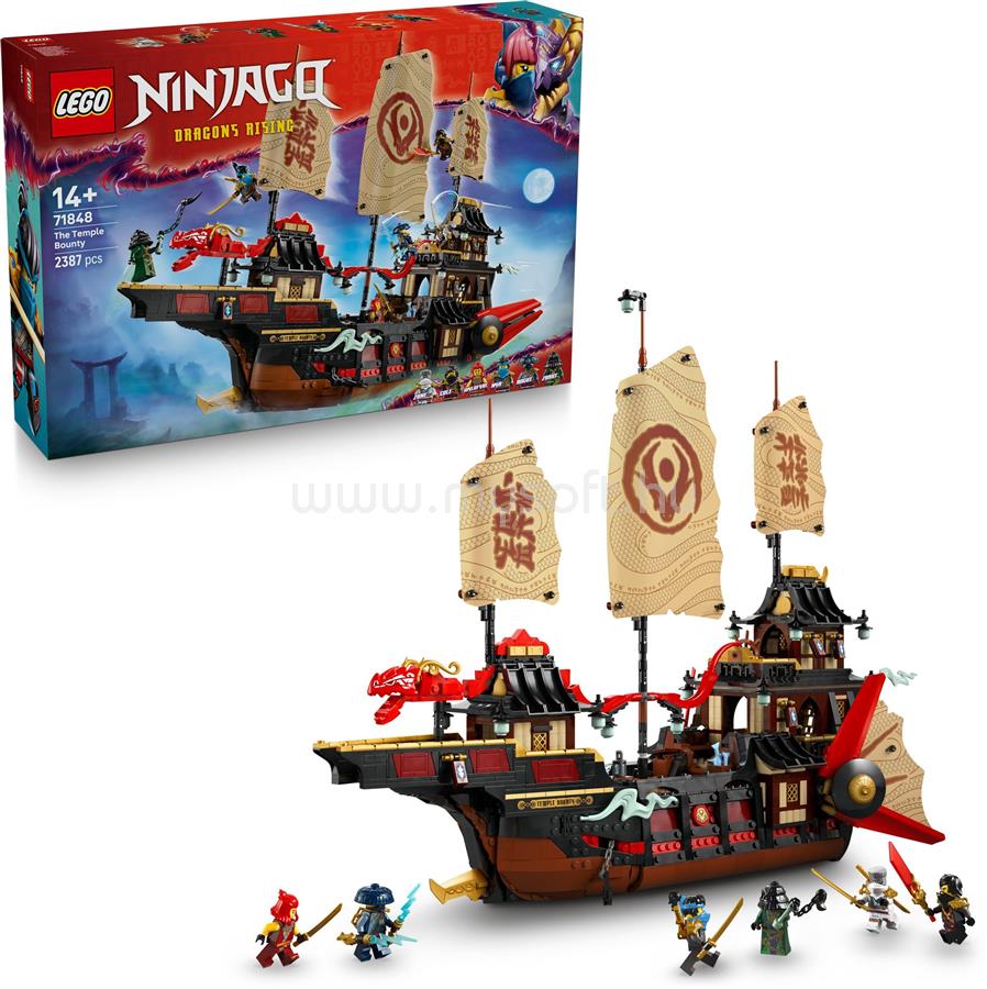 LEGO NINJAGO A templom adománya, játék hajót tartalmazó építőkészlet 71848