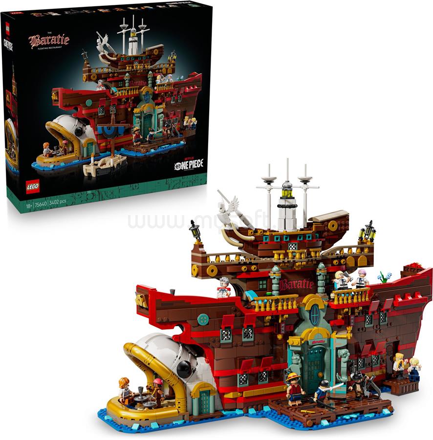 LEGO ONE PIECE Az úszó Baratie étterem, modellkészlet és animeajándék 75640