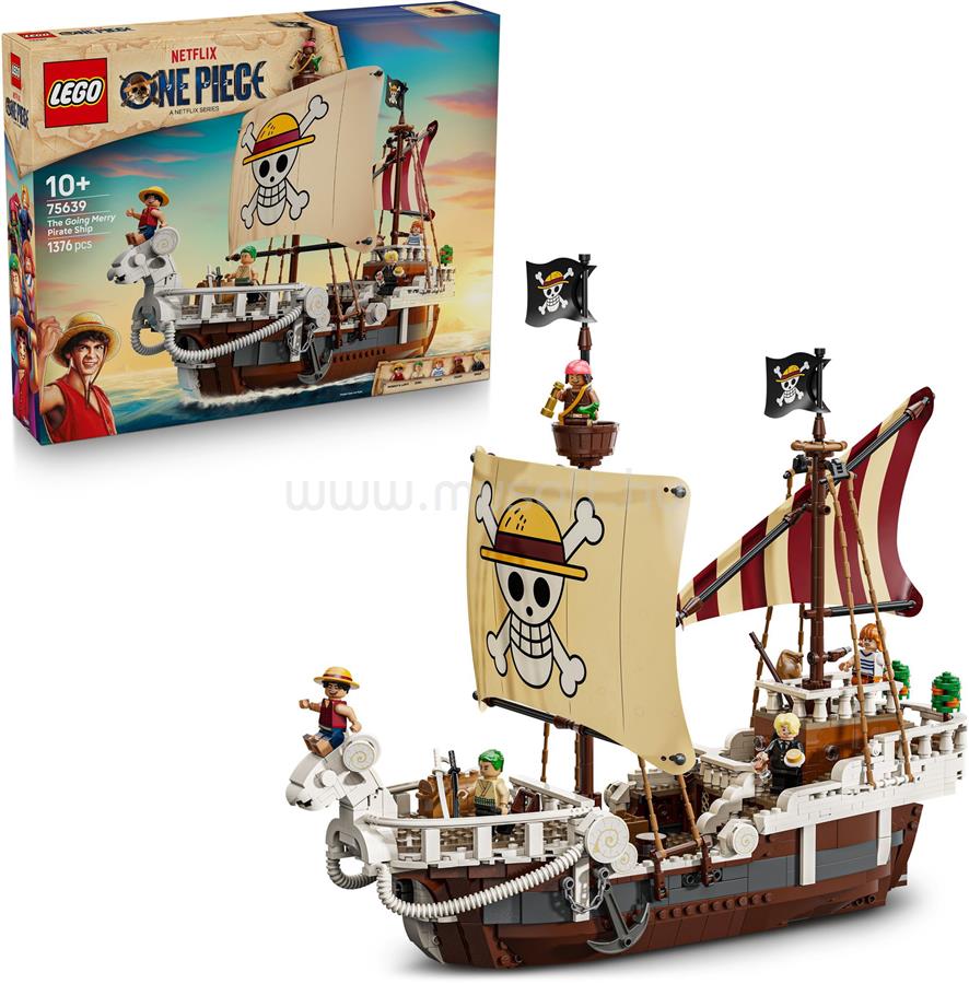 LEGO ONE PIECE Going Merry kalózhajó, építőjáték és hajókészlet 75639