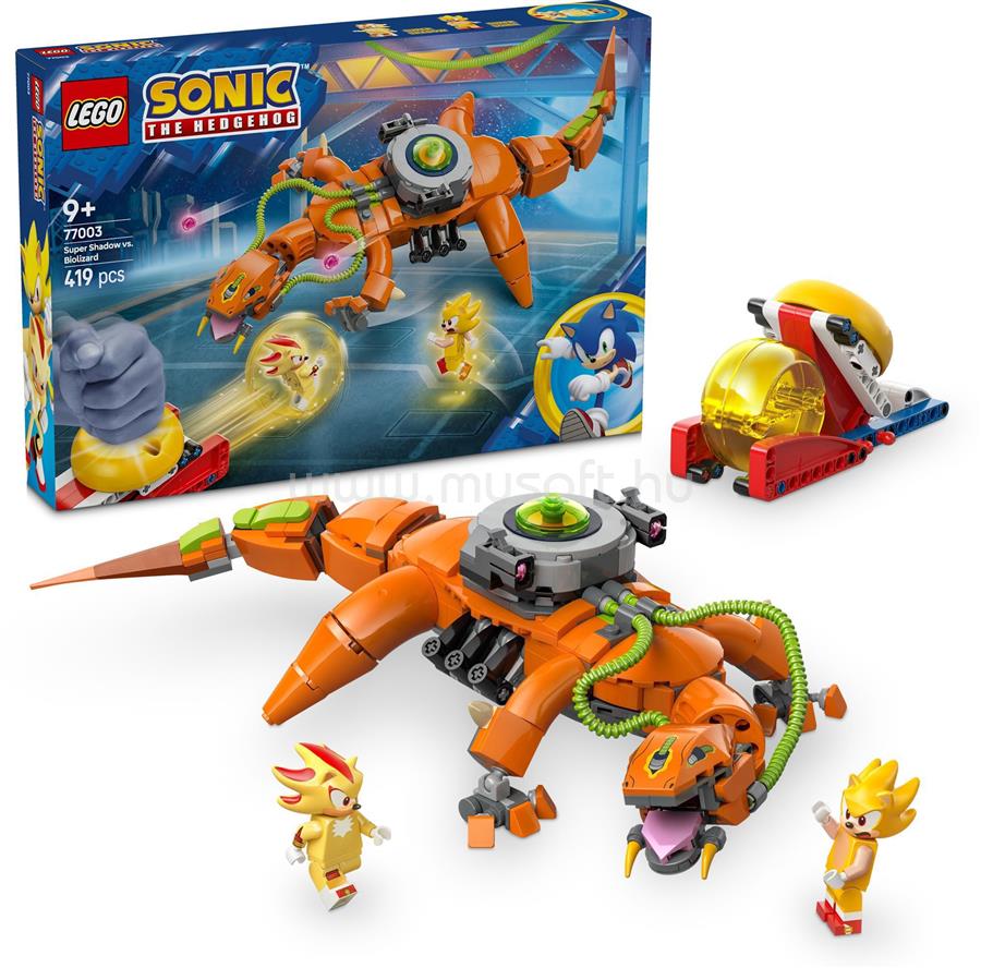 LEGO Sonic the Hedgehog Super Shadow Biolizard ellen, gamereknek való ajándék játék 77003