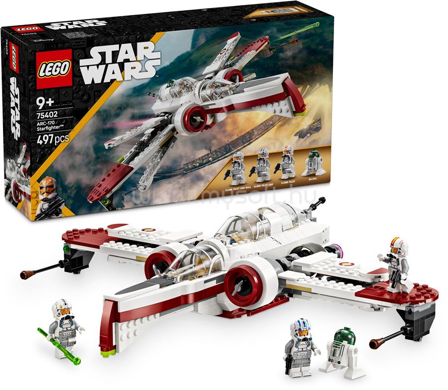 LEGO Star Wars ARC-170 vadászgép, építőjáték gyerekeknek 75402