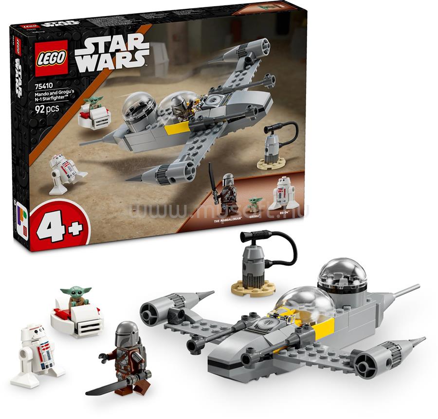 LEGO Star Wars Mando és Grogu N1-es vadászgépe, építőjáték 75410