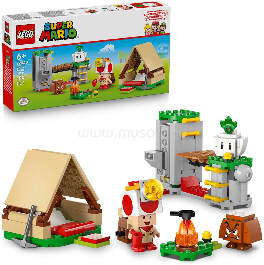 LEGO Super Mario Captain Toad táborhelye, játék fiúknak, lányoknak és rajongóknak 72040