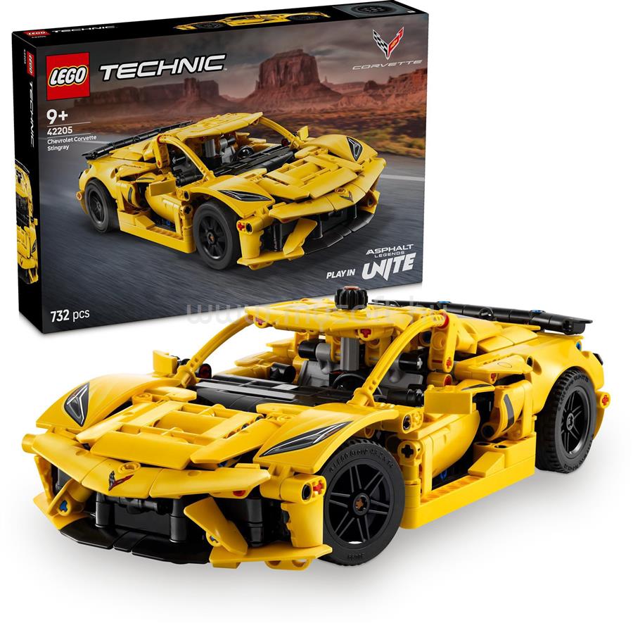 LEGO Technic Chevrolet Corvette Stingray, autómodell-készlet, járműves játék 42205