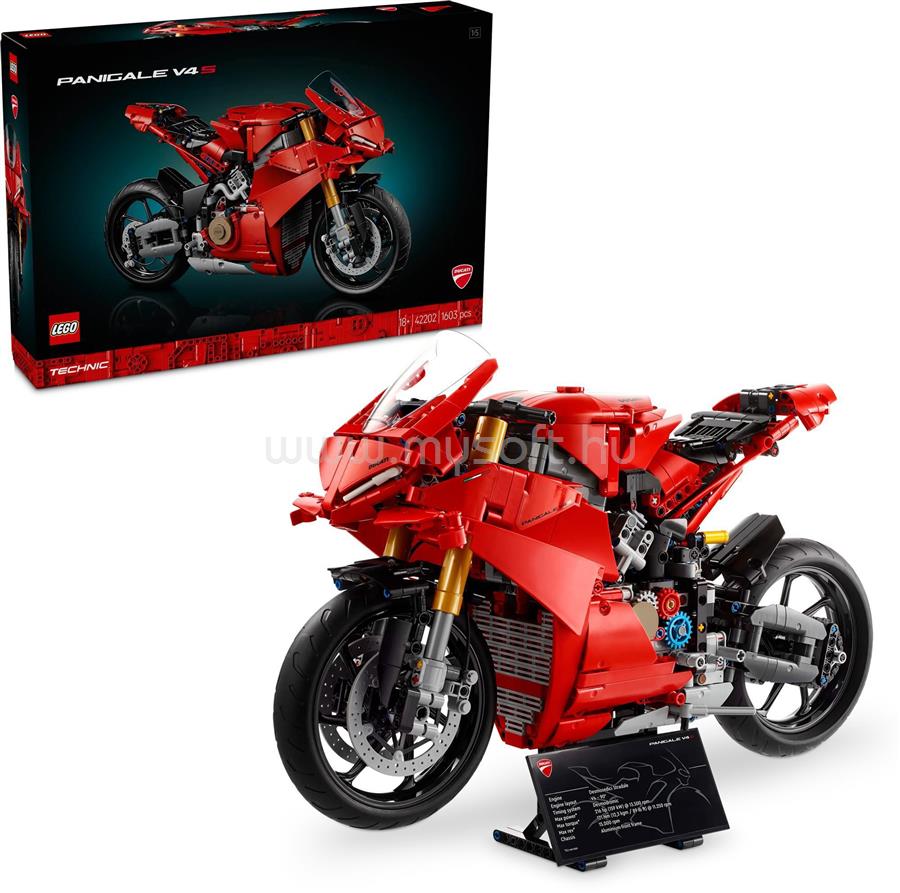 LEGO Technic Ducati Panigale V4 S motorkerékpár modellépítőszett 42202