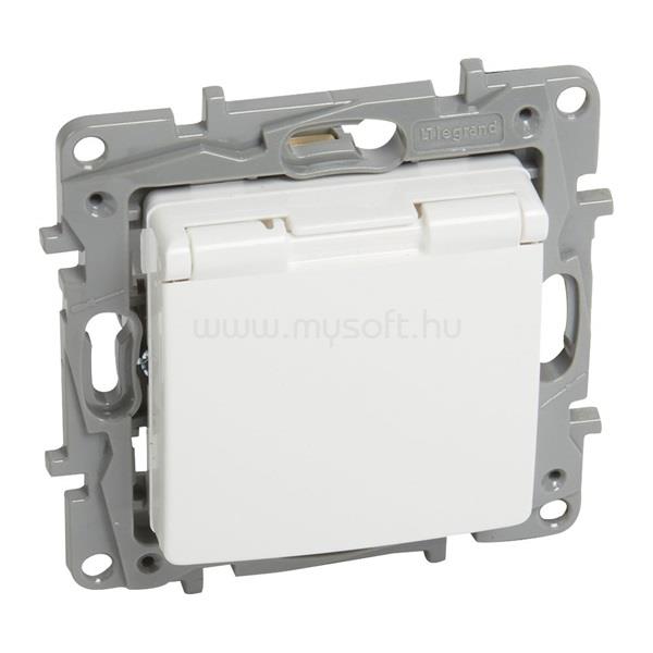 LEGRAND 764532 Niloé csapófedeles gyermekvédelemmel fehér 2P+F aljzat