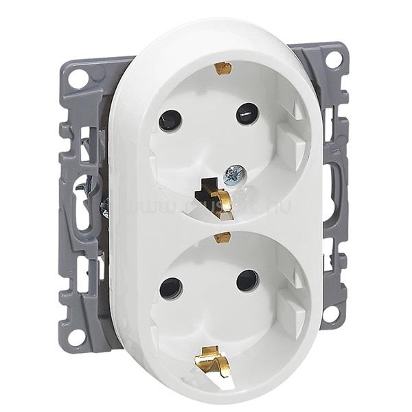 LEGRAND 764544 Niloé fehér 2×2P+F csatlakozóaljzat gyermekvédelemmel