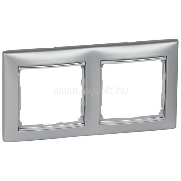 LEGRAND 770352 Valena alumínium/ezüst 2-es vízszintes keret