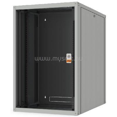 LEGRAND EVO16U6060P Evoline+ 19" 16U 600x600mm levehető oldallapos üvegajtós egyrészes fali rack szekrény
