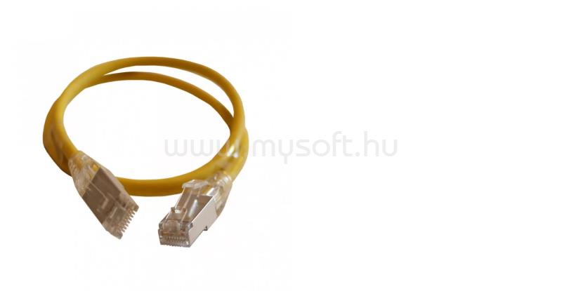 LEGRAND patch kábel RJ45-RJ45 Cat6A árnyékolt S/FTP LSZH LSOH 0,5 méter (sárga)
