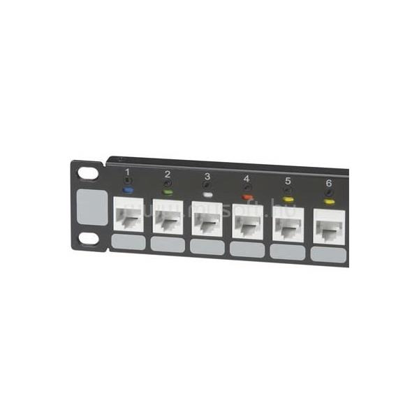 LEGRAND Patch panel - 24 modulhely, 1U-19" (modulok nélkül), KEYSTONE, STP, fém kábeltartóval, 6 színű jelölővel, Linkeo