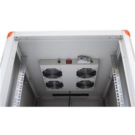 LEGRAND Rackszekrény ventilátor 19"-  4 ventilátor,termosztát, 320m3/óra,Fekete (19" álló Evoline/Estap rackszekrényhez) LEGRAND_EC4V small
