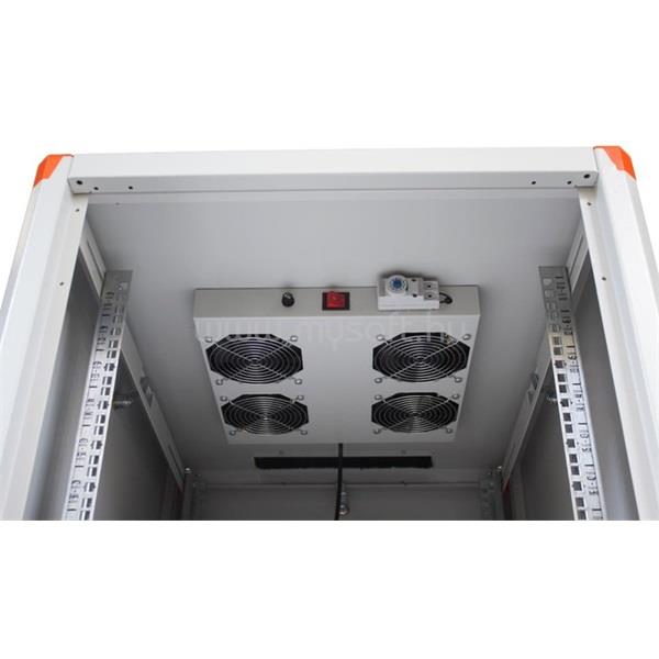 LEGRAND Rackszekrény ventilátor 19"-  4 ventilátor,termosztát, 320m3/óra,Fekete (19" álló Evoline/Estap rackszekrényhez)