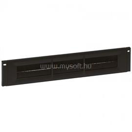 LEGRAND vízszintes fésűs rendező panel - 2U, 19", átmenő kivágással, gyorspánttal rögzítés, műanyag, LCS2 LEGRAND_046529 small