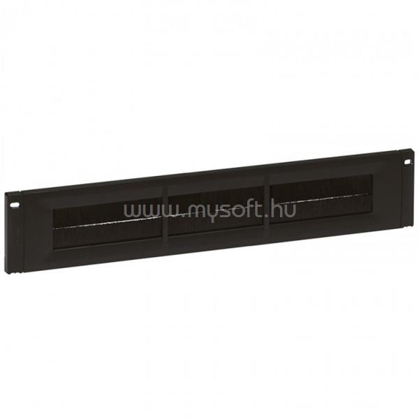 LEGRAND vízszintes fésűs rendező panel - 2U, 19", átmenő kivágással, gyorspánttal rögzítés, műanyag, LCS2
