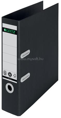 LEITZ 180 Recycle iratrendező, 80 mm, A4, karton, újrahasznosított (fekete)