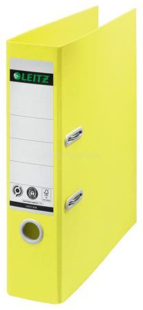 LEITZ 180 Recycle iratrendező, 80 mm, A4, karton, újrahasznosított (sárga)