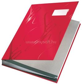 LEITZ Aláírókönyv, A4, 18 részes, karton, "Design", piros LEITZ_57450025 small