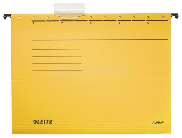 LEITZ Alpha Standard függőmappa, karton, A4 (sárga)