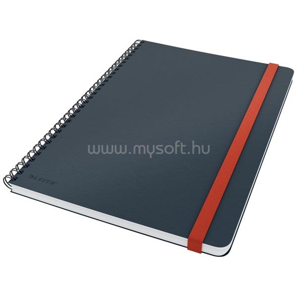 LEITZ COSY Soft touch B5 bársony szürke kockás spirálfüzet
