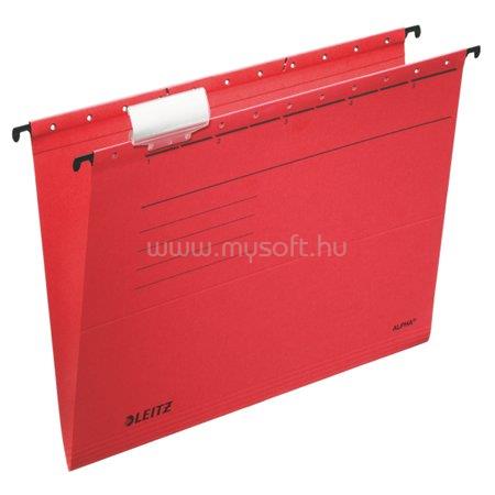 LEITZ Függőmappa, karton, A4, "Alpha Standard", piros