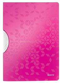 LEITZ Gyorsfűző, klipes, PP, A4, "Wow ColorClip" rózsaszín LEITZ_41850023 small