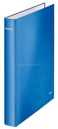 LEITZ Gyűrűs könyv, 2 gyűrű, D alakú, 40 mm, A4 Maxi, karton, "Wow", kék