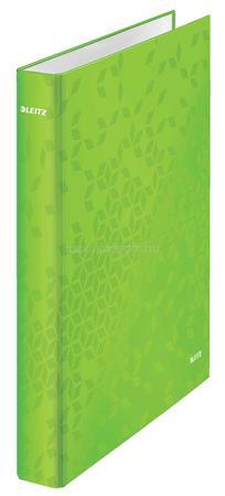 LEITZ Gyűrűs könyv, 2 gyűrű, D alakú, 40 mm, A4 Maxi, karton, "Wow", zöld