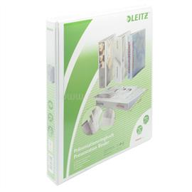 LEITZ Gyűrűskönyv panorámás A4, Maxi 4,4cm, 2 gyűrű, D alakú, PP fehér LEITZ_35756 small