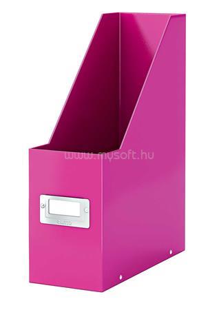 LEITZ Iratpapucs, PP/karton, 95 mm, "Click&Store", rózsaszín