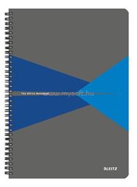 LEITZ Office spirálfüzet, A4, kockás, 90 lap, PP borító (szürke-kék) LEITZ_44950035 small