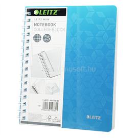 LEITZ Spirálfüzet A5, 80lap kockás Wow jégkék LEITZ_35641 small