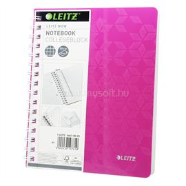 LEITZ Spirálfüzet A5, 80lap kockás Wow rózsaszín LEITZ_35639 small