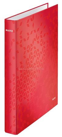 LEITZ Wow gyűrűs könyv, 2 gyűrű, D alakú, 40 mm, A4 Maxi, karton (piros)