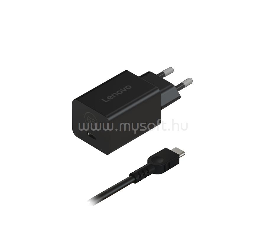 LENOVO G0A6GN65EU GaN Nano 65W Adapter (fekete)