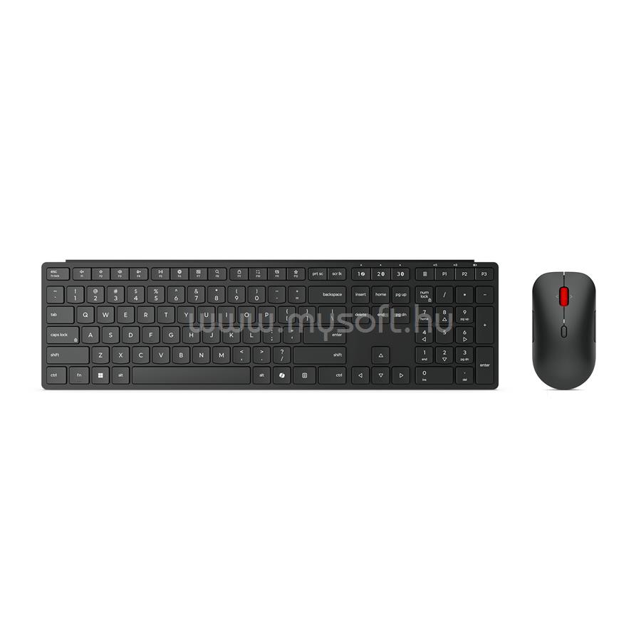 LENOVO Multi-Mode Pro Combo 6000 vezeték nélküli billentyűzet + egér (magyar, fekete)