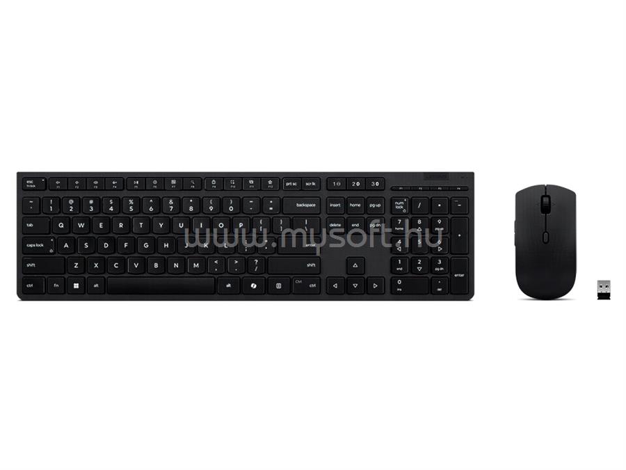 LENOVO Professional Combo vezeték nélküli billentyűzet + egér  (magyar, fekete)