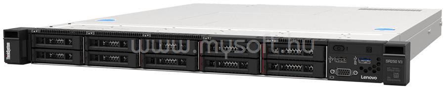 LENOVO ThinkSystem SR250 V3 1U Rack 5350-8i RAID (0,1,10,5) 1x E-2436 1x 800W XClarity2 P 8x 2,5