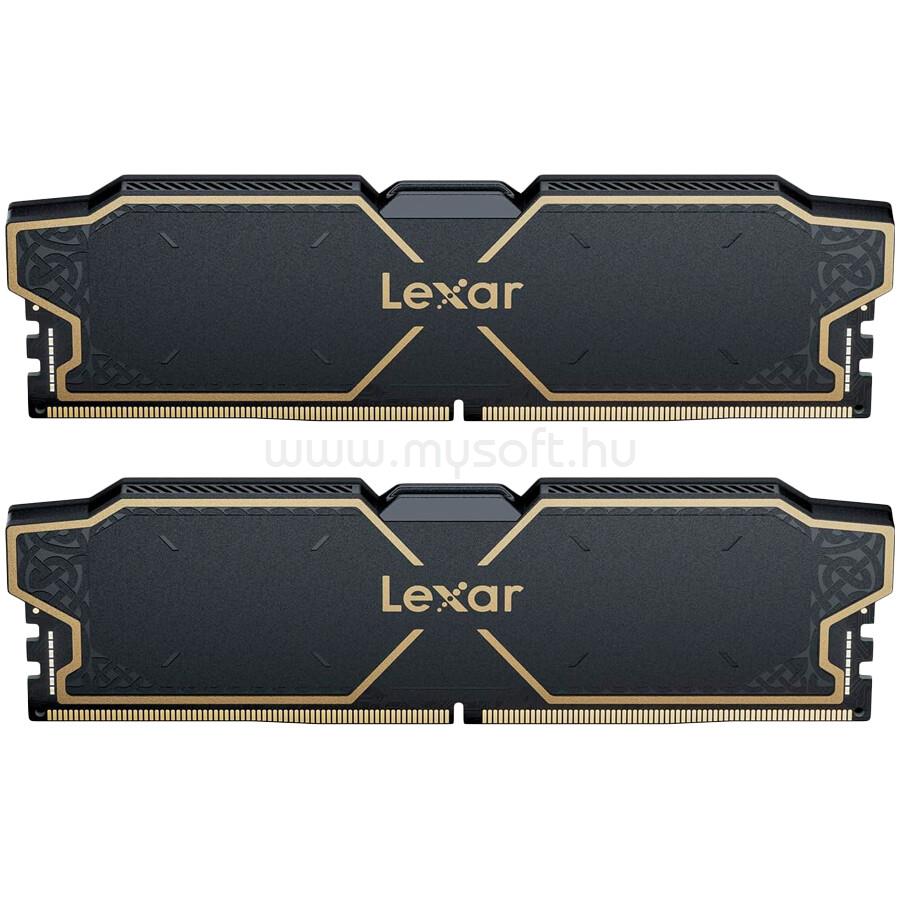 LEXAR 32GB Kit (2x16GB) THOR DDR5 6000 CL38 1.3V Memory with heatsink, Dual pack, Black Color