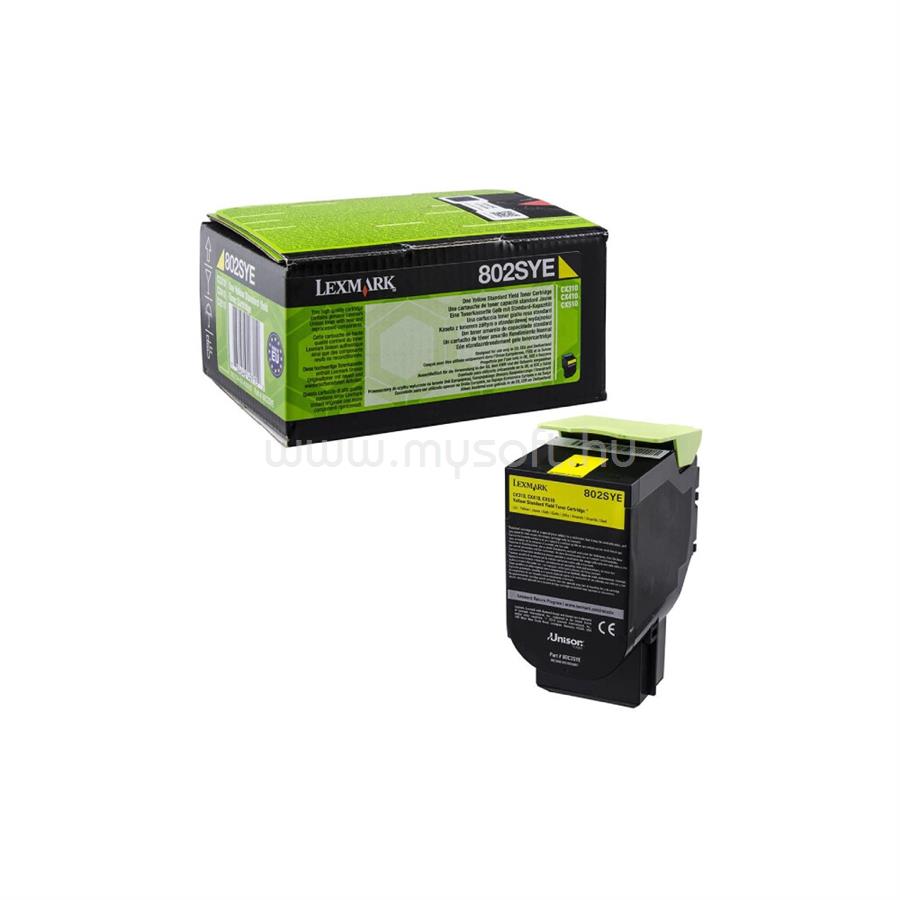 LEXMARK 802SYE Yellow 2000oldF CX310/410 Corporate Toner