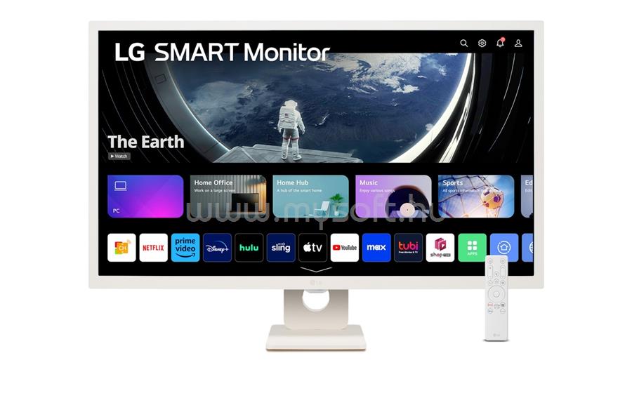 LG 32SR50F-W Smart Monitor beépített hangszóróval