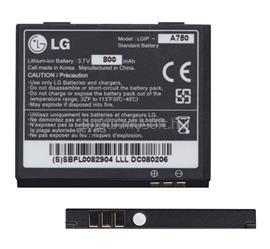 LG KE850 Prada akku 800mAh LI-ION SBPL0082901/SBPL0083213 LGIP-A750 small