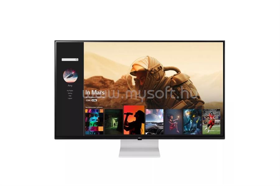LG MyView Smart 43SQ700S-W 4K Monitor beépített hangszóróval