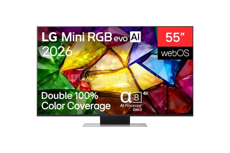 LG TV 55" 4K UHD MINI RGB EVO  AI SMART TV, 2026,DOLBY VISION 144 HZ VRR WEBOS