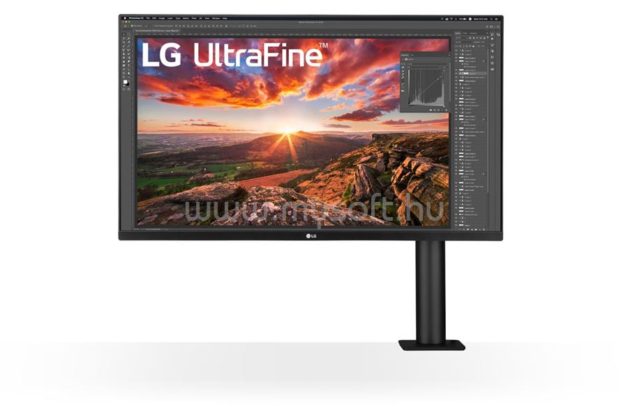 LG Ultrafine 32UN880P 4K Monitor ergonomikus talppal, beépített hangszóróval