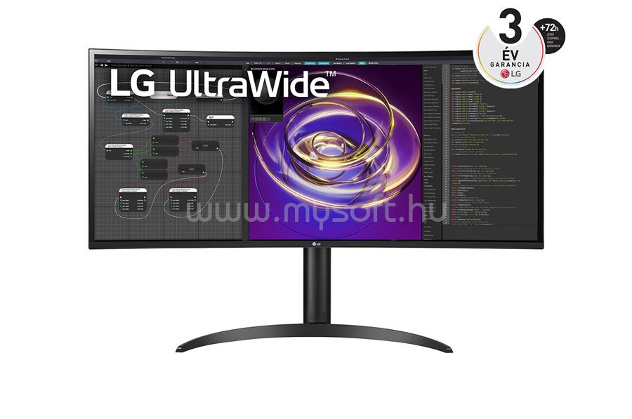 LG UltraWide 34WP85CP-B ívelt Monitor beépített hangszóróval